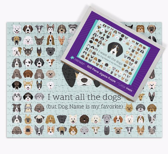 I Want All The Dogs: Personalized {breedFullName} Jigsaw